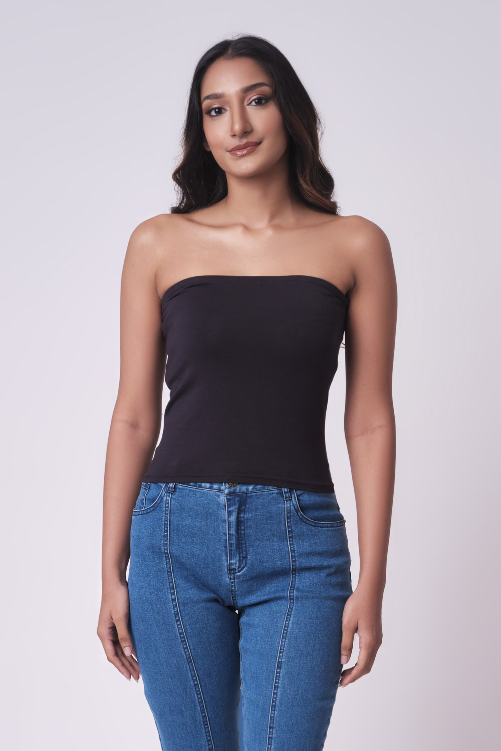 tope information tube top black チューブトップ tope information tube top black チューブトップ tope information