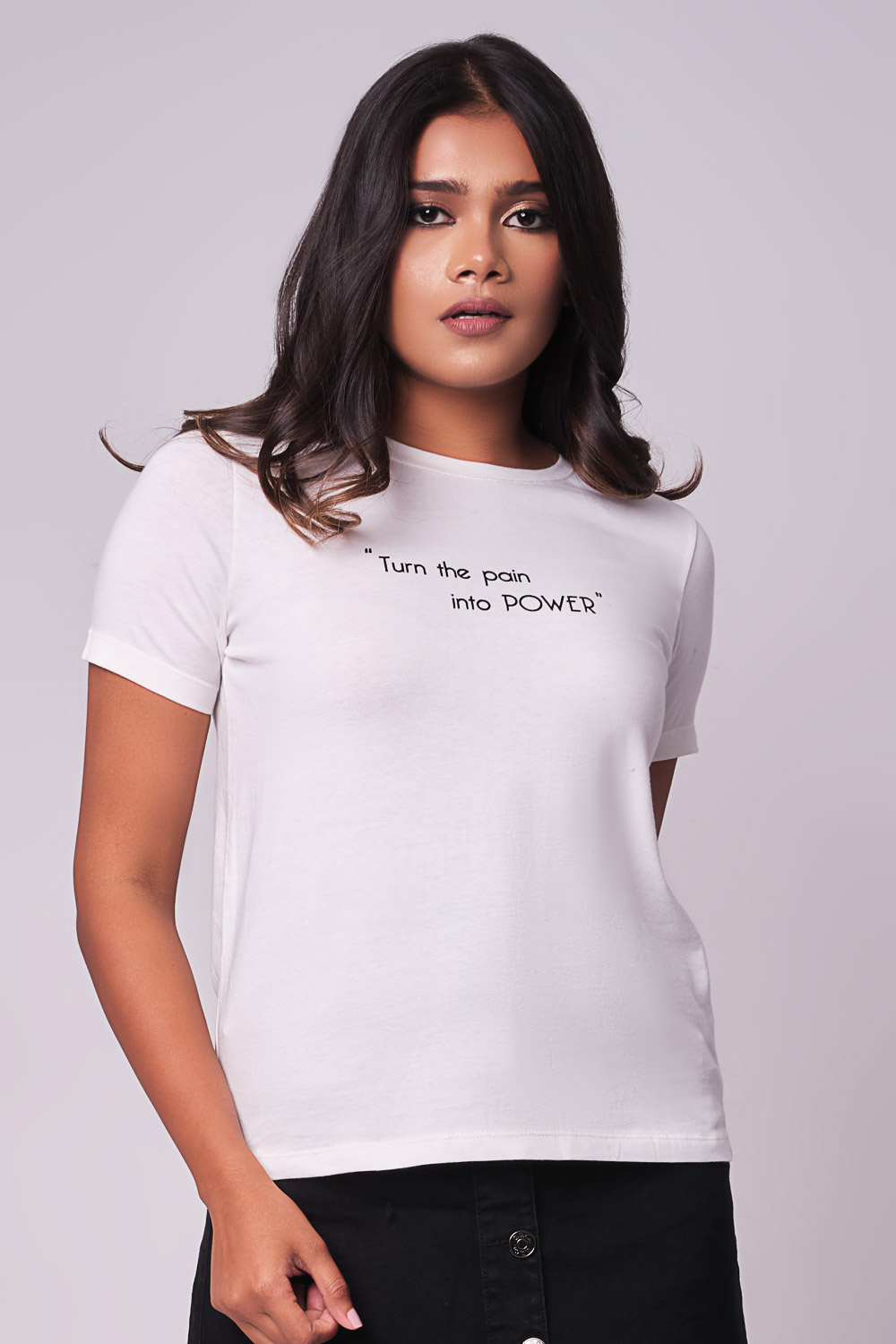 Odel Off White Slogan Printed Basic Tshirt | Odel.lk