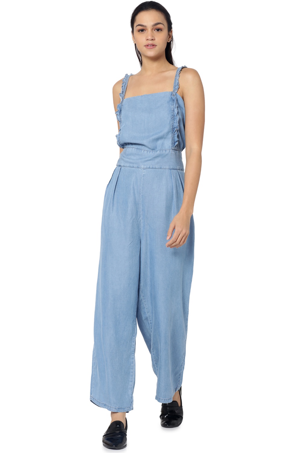 denim jumpsuit only