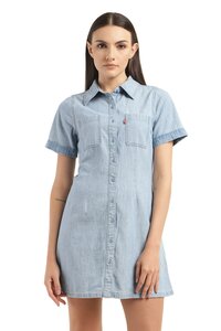Levi's High Waisted Taper Blue Womens Jean