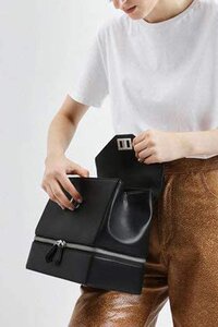 charles and keith wrinkled effect saddle bag