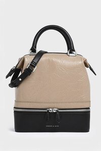 charles and keith wrinkled effect saddle bag