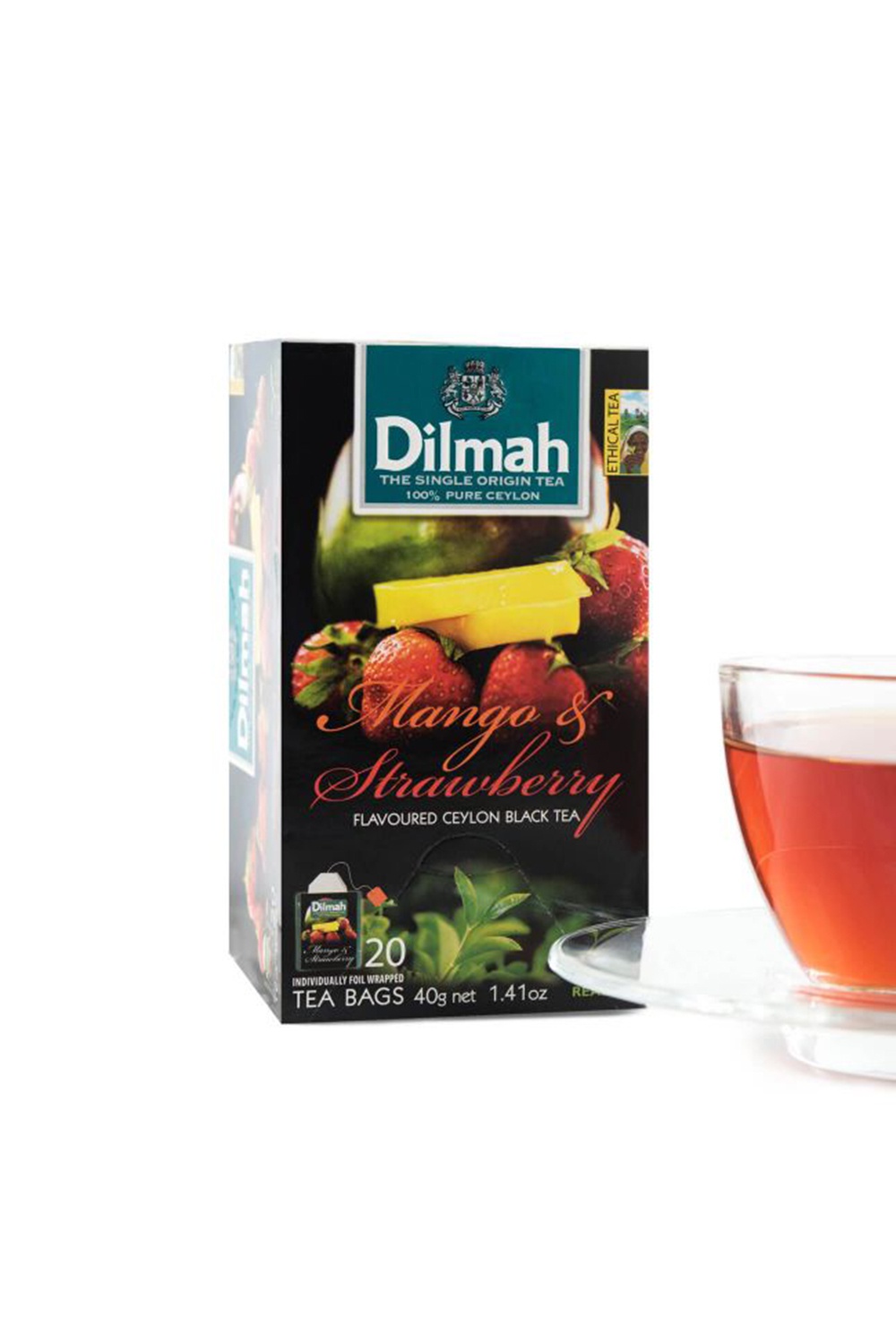 Dilmah Flavor Mango & Strawberry Flavored Black Tea-30g | Odel.lk