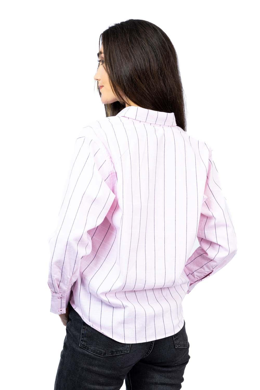 Pink And Black Striped Shirt Long Sleeve Odel Light Pink Black