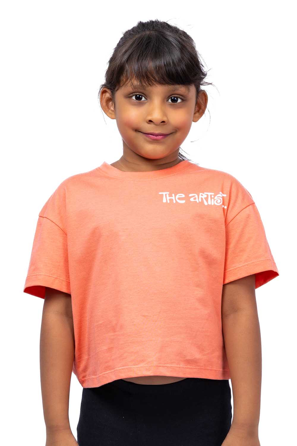 Orange t shirt for girls best sale