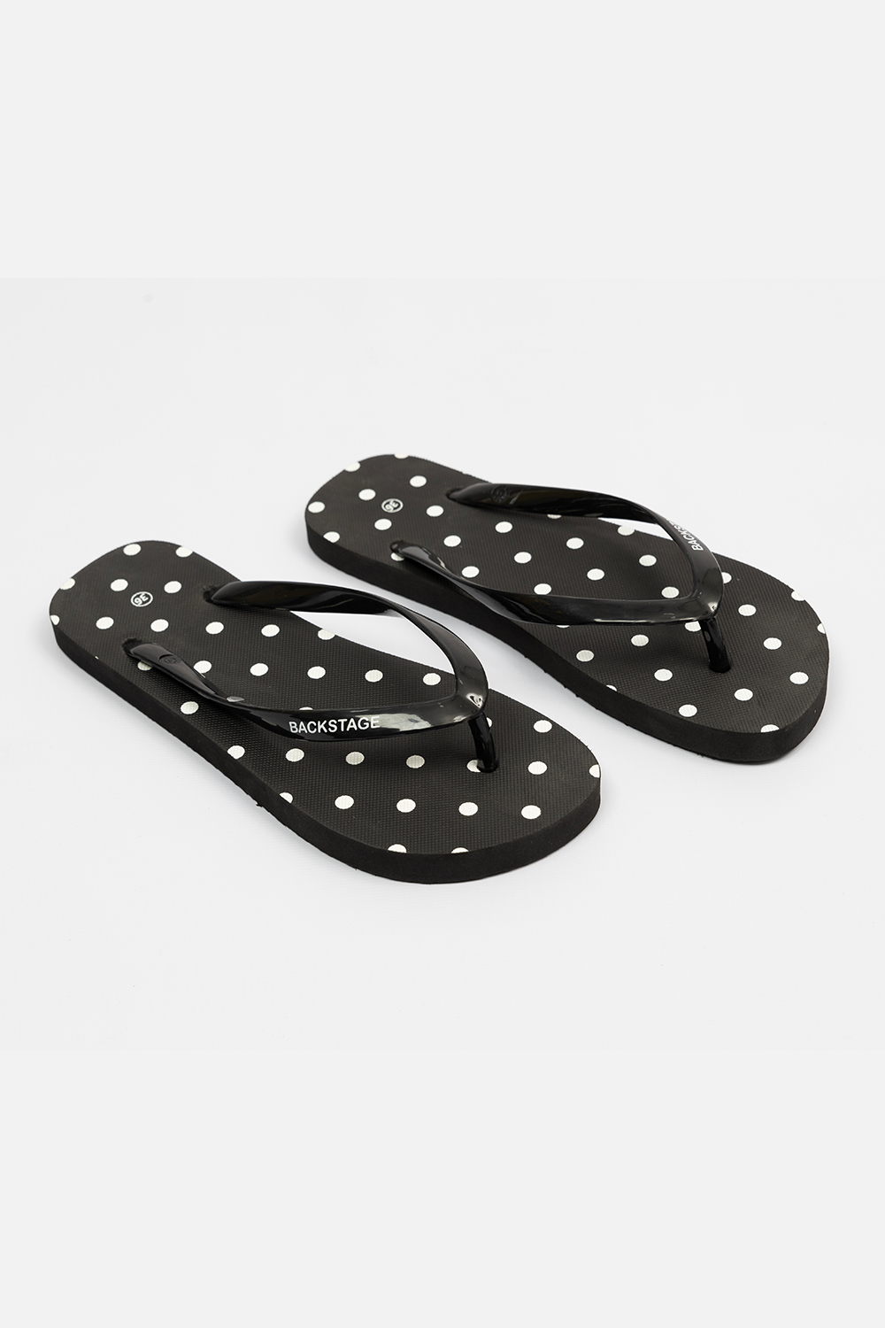 Yellow White Polka dot Pattern Print Premium Home Slippers main image 1