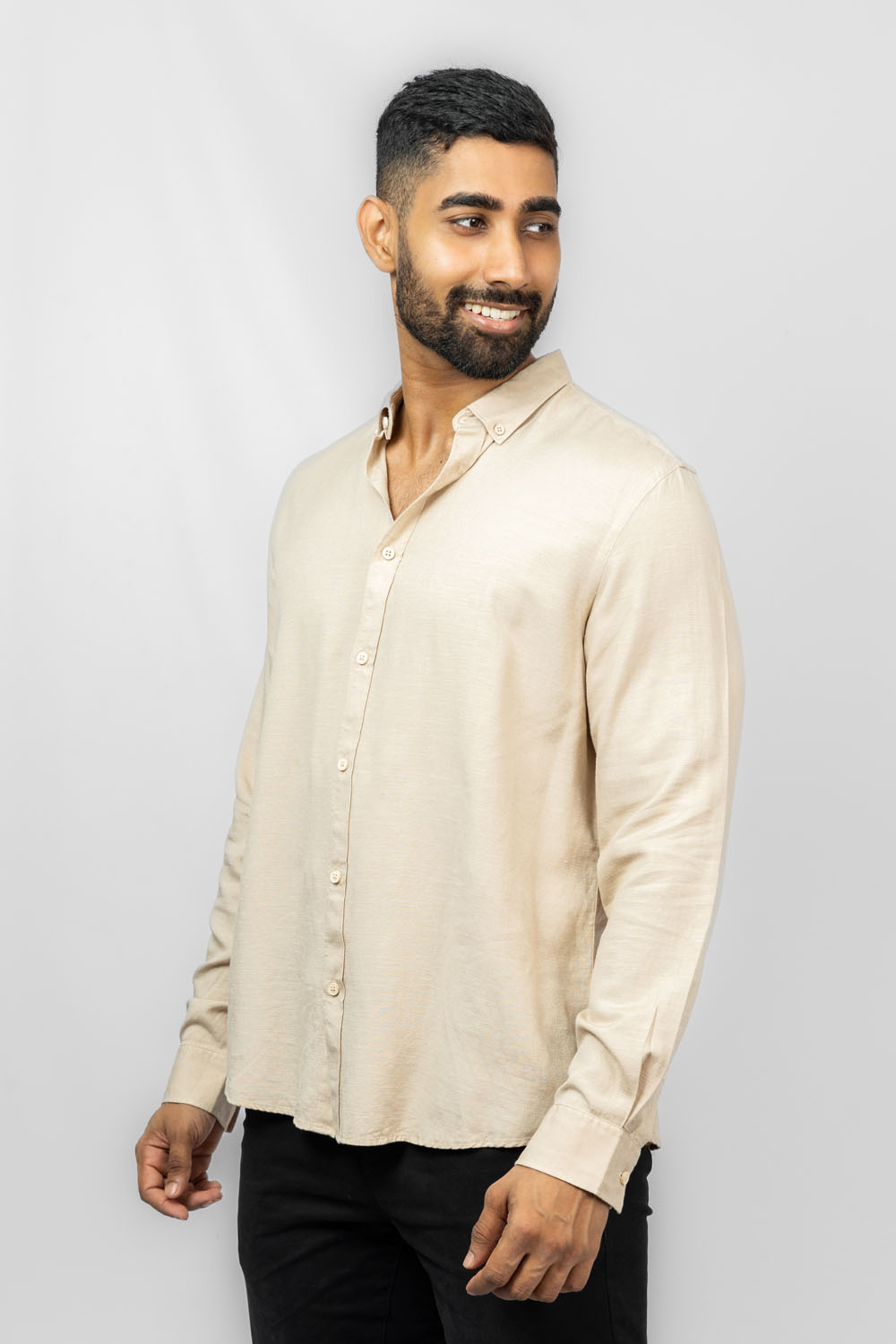 Coco Beige Mens Casual Shirt