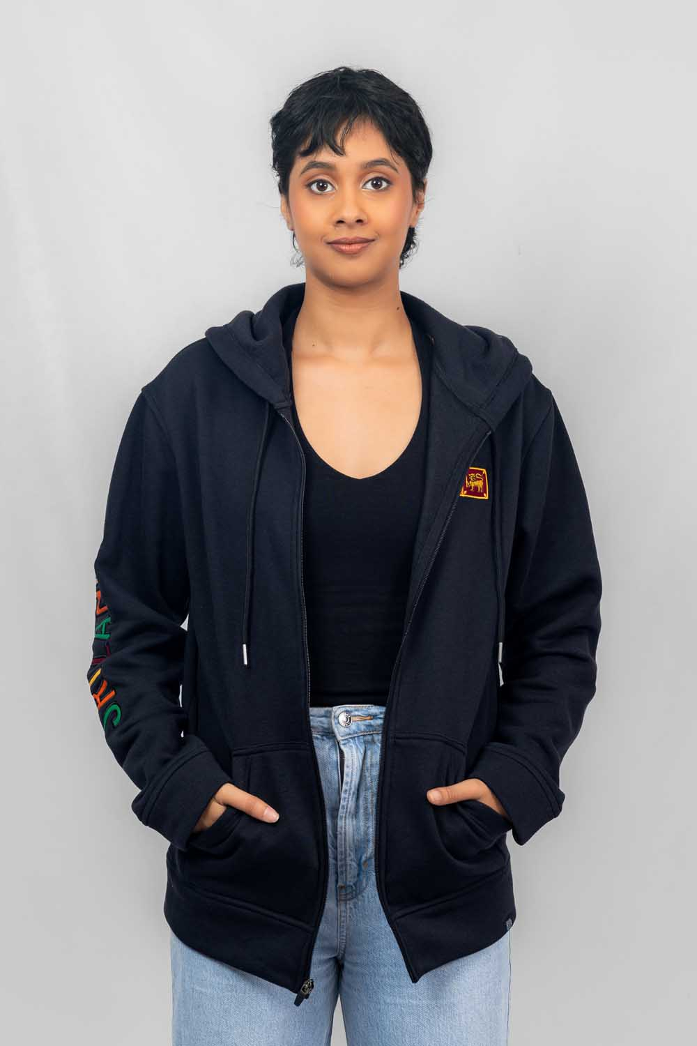 Luv Sl Unisex Black Sl Flag Embroider Jacket