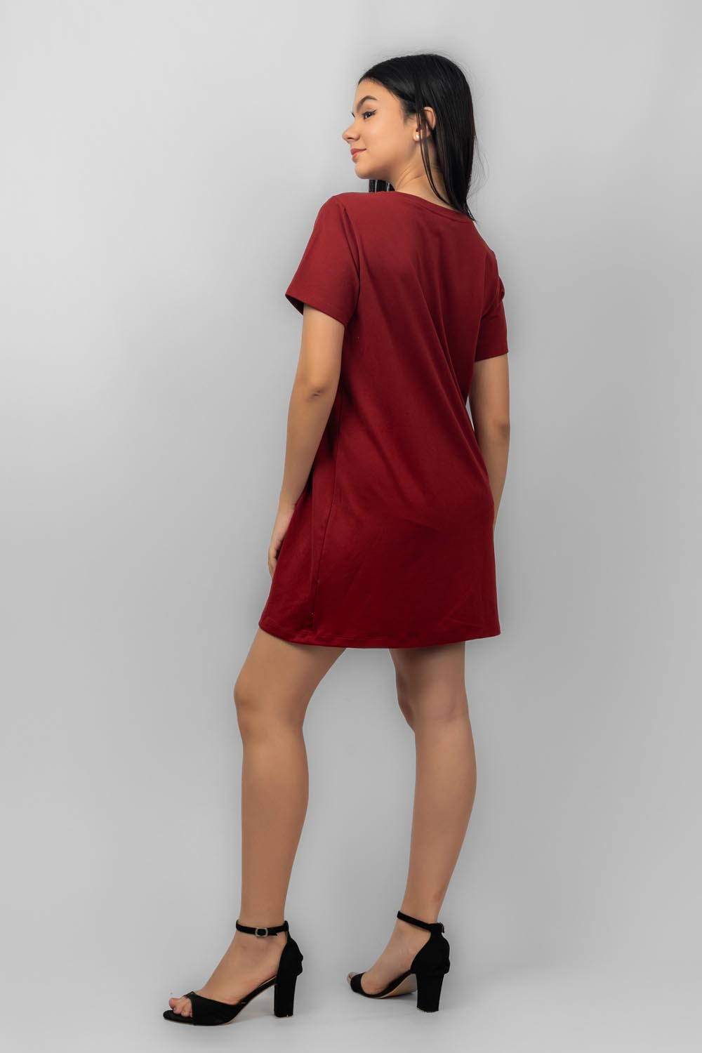 Biconic Red Short Sleeve Fitted Knee Length Dress | Odel.lk Biconic Red Short Sleeve Fitted Knee Length Dress | Odel.lk