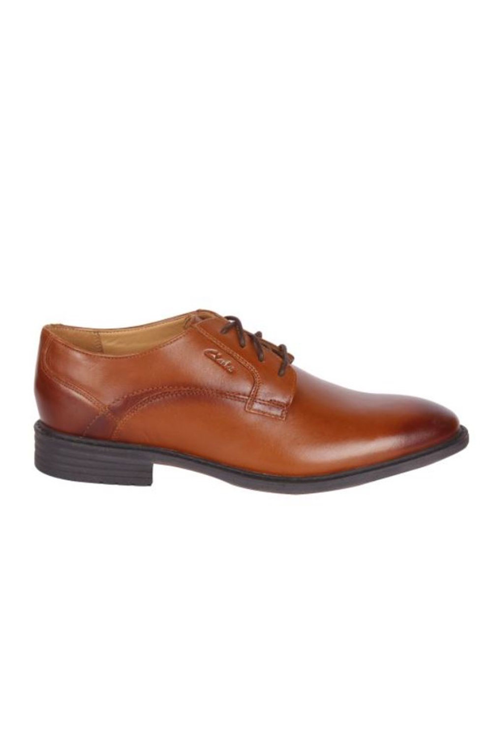 Clarks Quinwood Plain Dark Tan Mens Formal Leather Shoe | Odel.lk