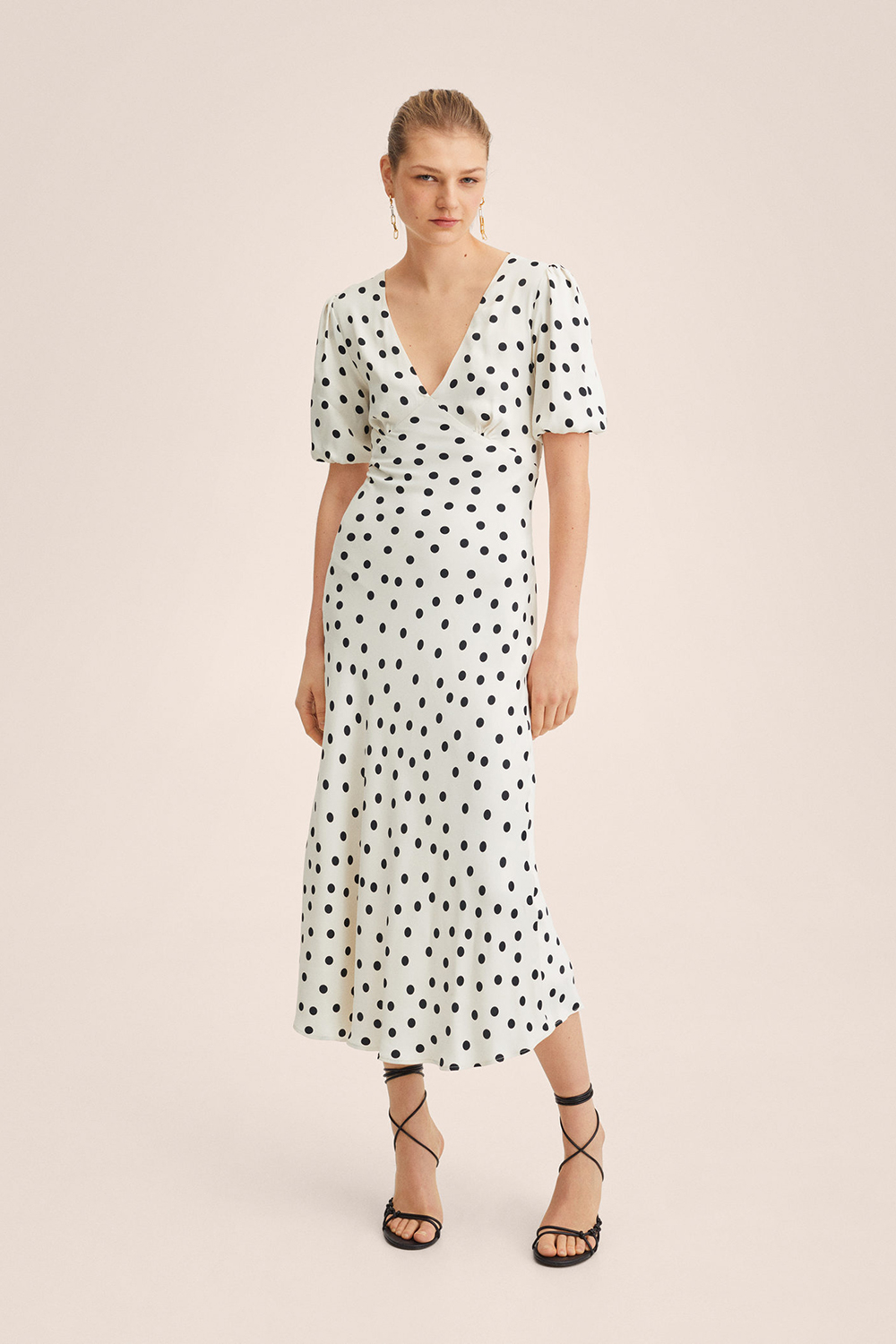 Mango dot hot sale dress