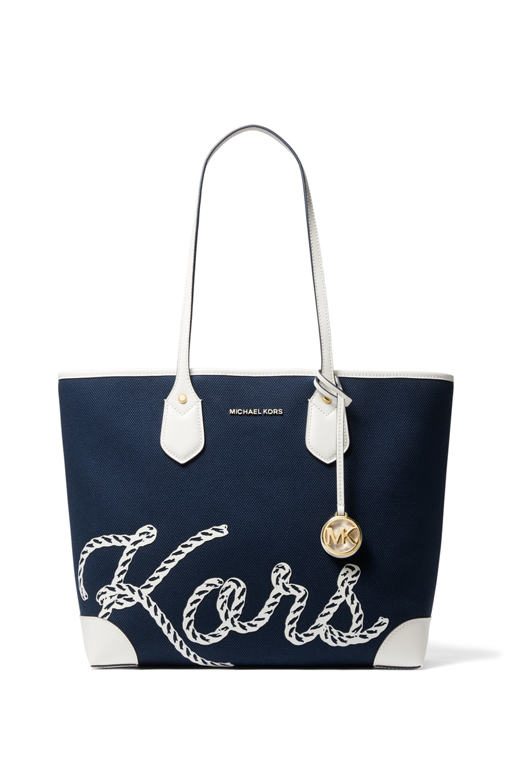 Michael kors navy outlet tote bag