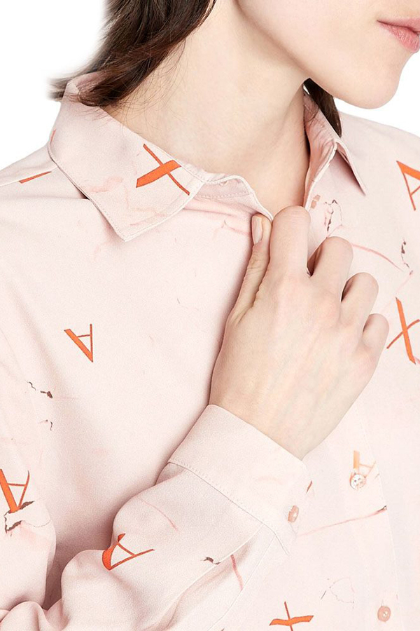 Armani Exchange Pink Paper Burnt All Womens Shirt Odel.lk