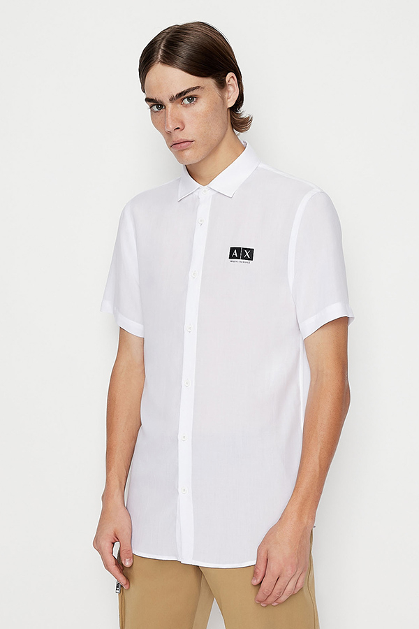 Armani exchange white shirt best sale