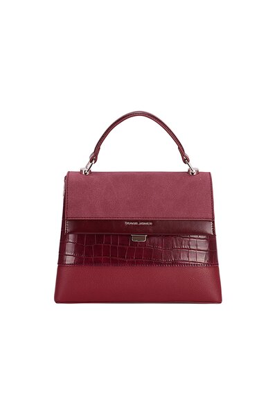Buy Burgundy Ladies Handbag by David Jones Paris at