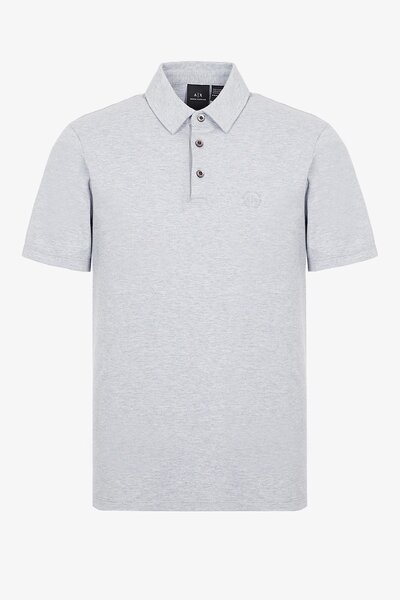 Armani Exchange Mens B09B Heather Grey Polos | Odel.lk