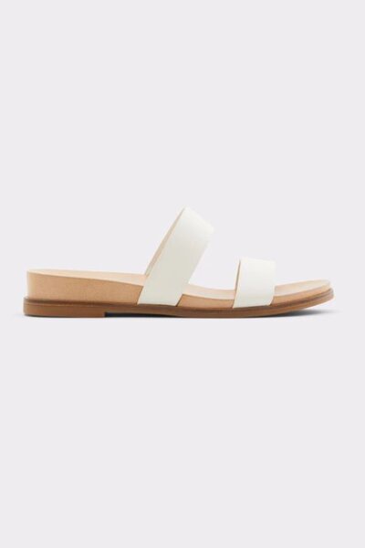 Aldo Aliawen White Women's Leather Sandals | Odel.lk