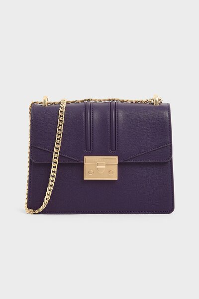 quilted chain strap shoulder bag charles & keith