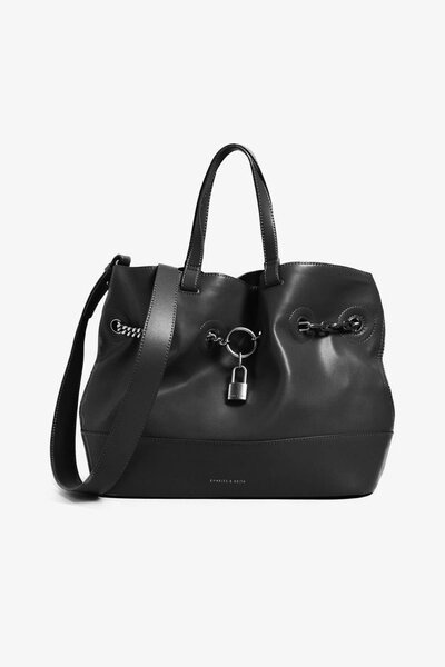 charles and keith padlock shoulder bag