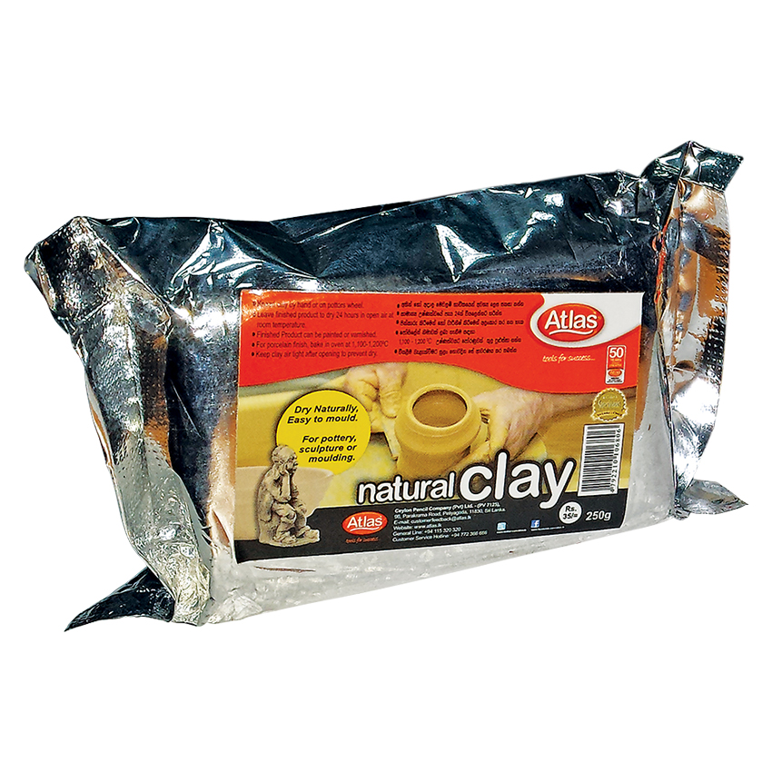 Atlas Natural Clay 250G - ATLAS - Stationery & Office Supplies - in Sri Lanka