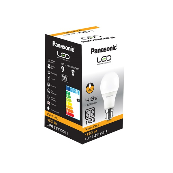 Panasonic Led Bulb 4.8W Cool Day Scrw 27 - PANASONIC - Illumination & Lighting - in Sri Lanka