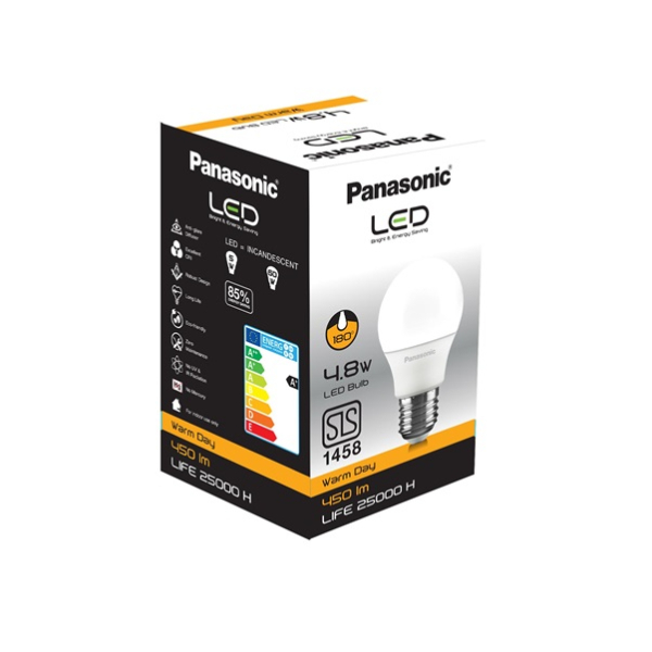 Panasonic Led Bulb 4.8W Warm Day Scrw 27 - PANASONIC - Illumination & Lighting - in Sri Lanka