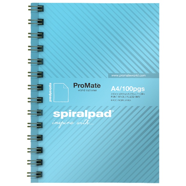 Promate Book Hard Cover Spiral A4-100P - PROMATE - Stationery & Office Supplies - in Sri Lanka