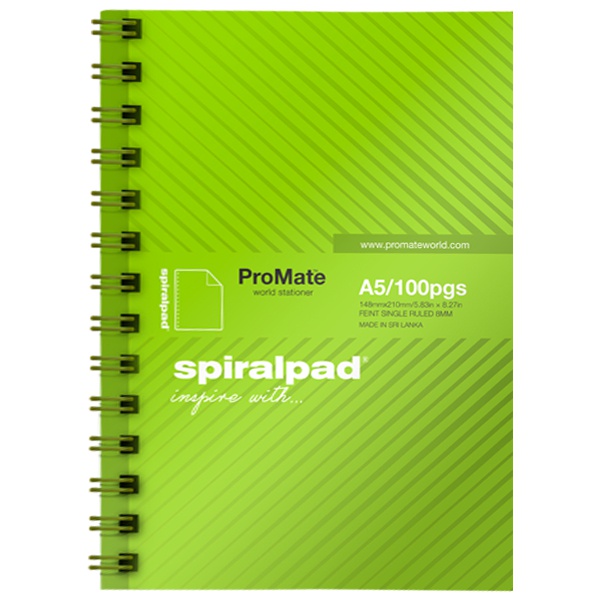 Promate Book Hard Cover Spiral A5-100P - PROMATE - Stationery & Office Supplies - in Sri Lanka