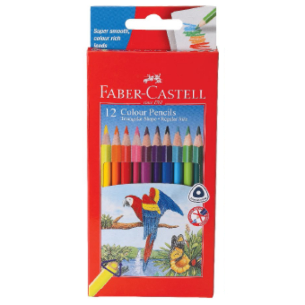 Faber Castell Color Pencil Triangular 12 - FABER CASTELL - Stationery & Office Supplies - in Sri Lanka