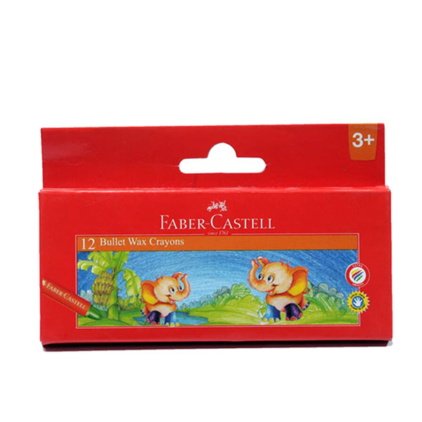 Faber Castell Wax Crayon Bullet 12 - FABER CASTELL - Stationery & Office Supplies - in Sri Lanka