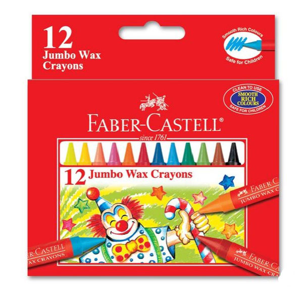 Faber Castell Wax Crayon Regular 12 - FABER CASTELL - Stationery & Office Supplies - in Sri Lanka