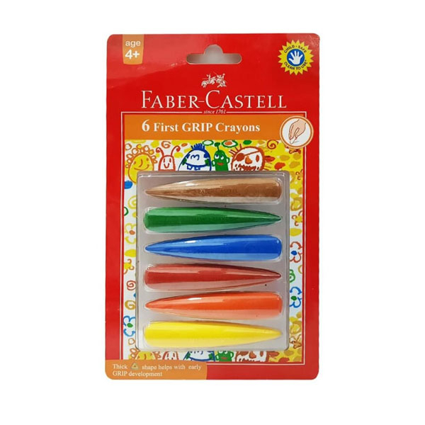 Faber Castell Grip Crayon 6 - FABER CASTELL - Stationery & Office Supplies - in Sri Lanka