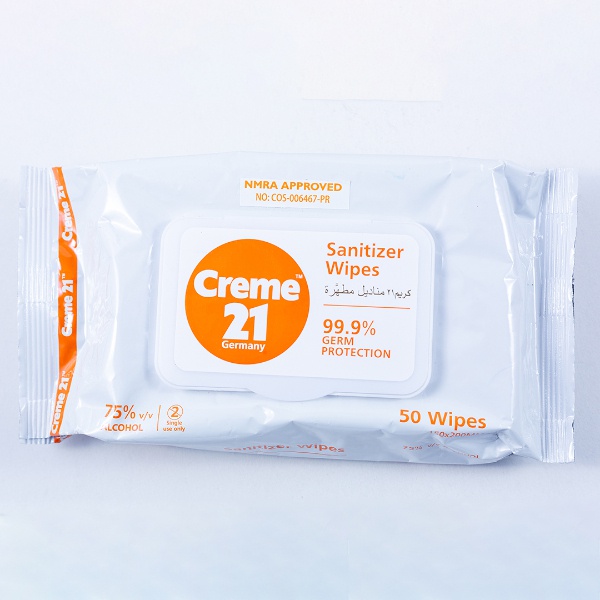 Creme 21 Sanitizer Wet Wipes 50S - CRÈME 21 - Cleaning Consumables - in Sri Lanka