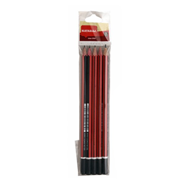 Nataraj Pencil Helix Red/Black 5Pcs - NATARAJ - Stationery & Office Supplies - in Sri Lanka