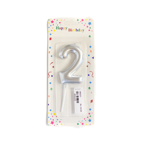 Number Candle Shine -2 - MIRACLE TOYS - Party-Ware - in Sri Lanka