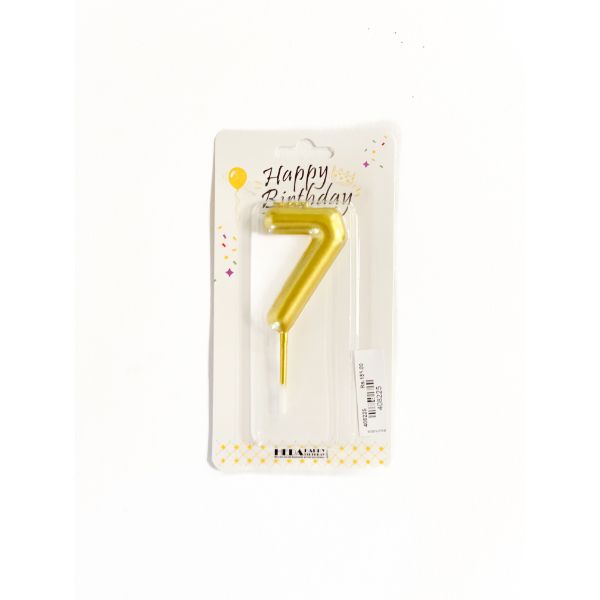 Number Candle Shine -7 - MIRACLE TOYS - Party-Ware - in Sri Lanka
