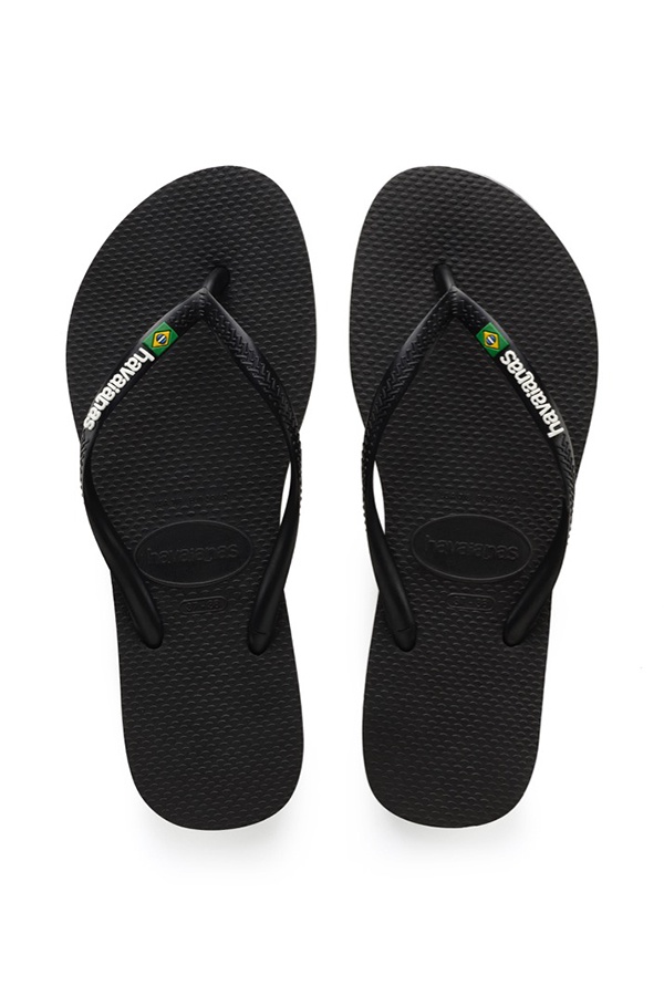 HAVAIANAS Plain Black Slipper | Odel.lk