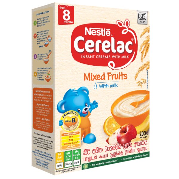 Nestle Cerelac Cereal Mixed Fruit With Milk From Months 200G