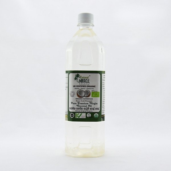 Coconut Miracle Anic Raw Virgin Coconut Oil Pet 1l Glomark Lk