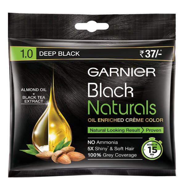 Garnier Black Natural Hair Color Deep Black  40Ml 