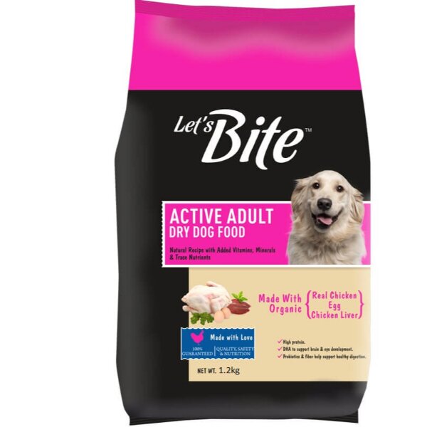 Lets Bite Adult Dog Food 1.2Kg Glomark.lk