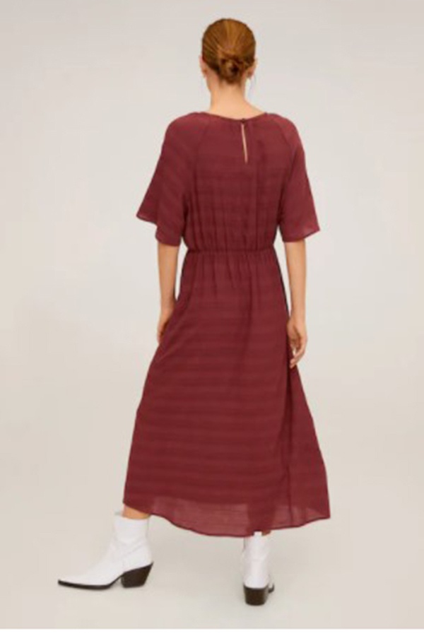 Mango drawstring waist outlet dress