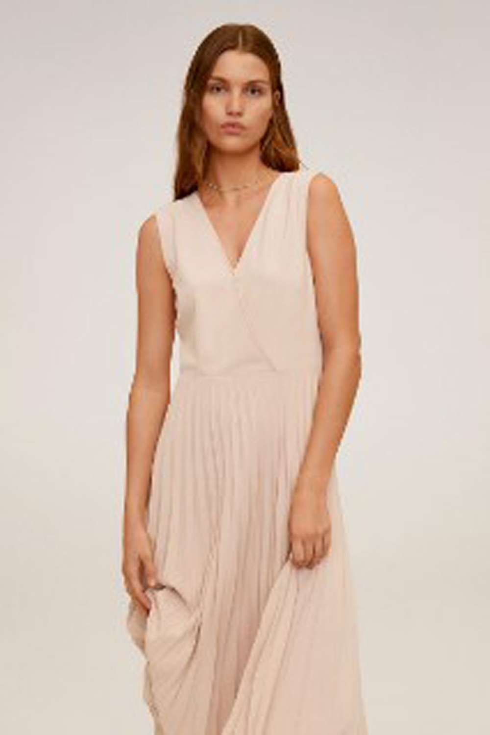 Mango pink pleated top dress