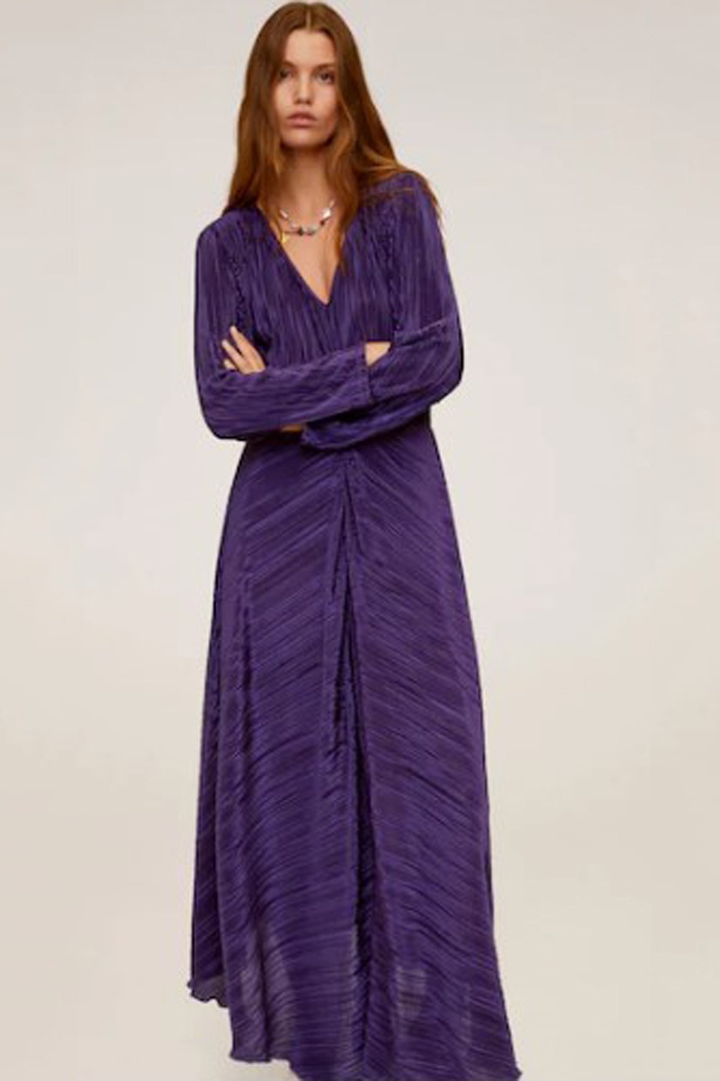 Mango Purple Long Sleeved Dress | Odel.lk