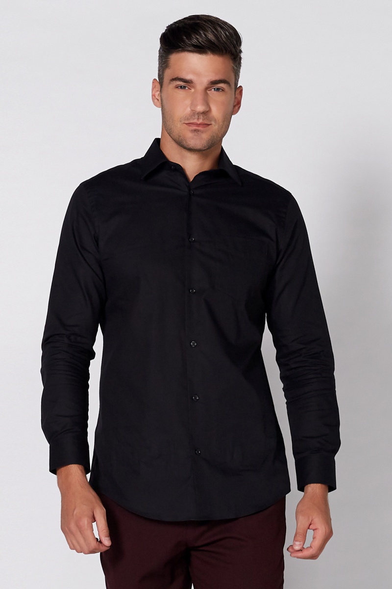 Splash Tailored Black Shirt | Odel.lk