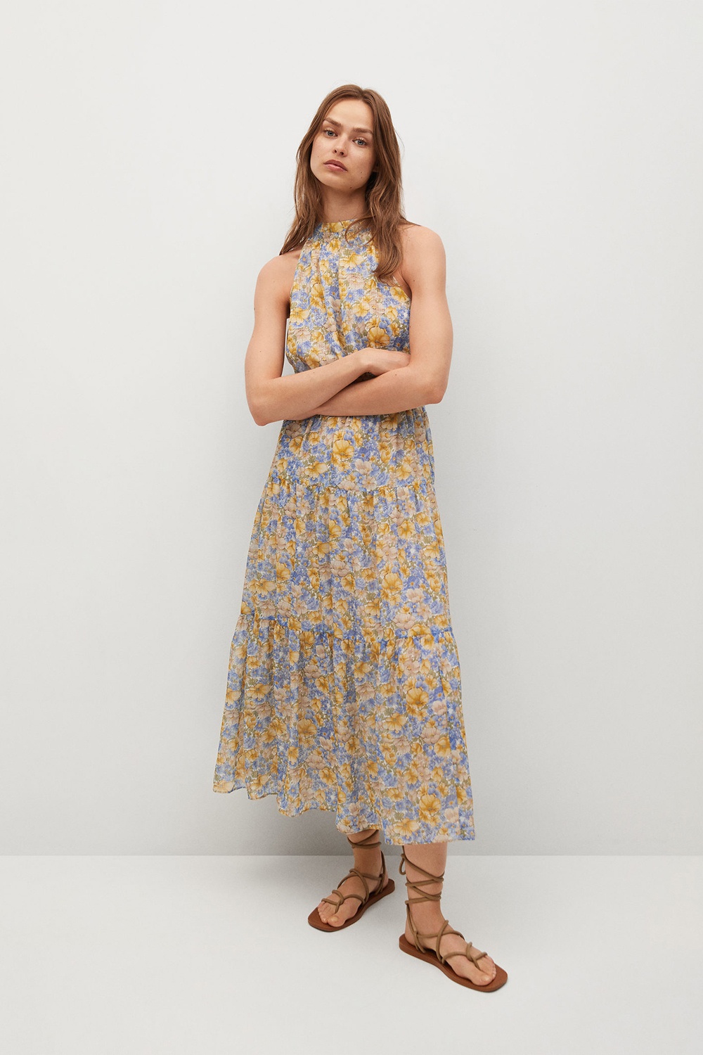 Mango Floral Print Midi Dress | Odel.lk