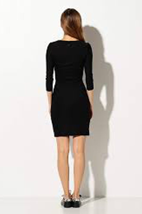 Armani Exchange Black 3/4 Sleeve Dress 