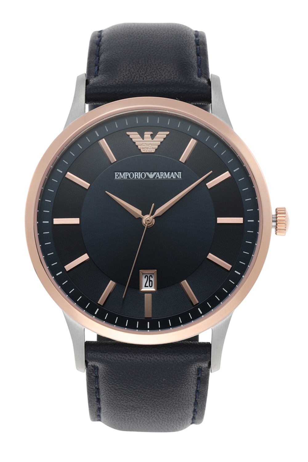 Emporio Armani Men's Renato Leather Watch 