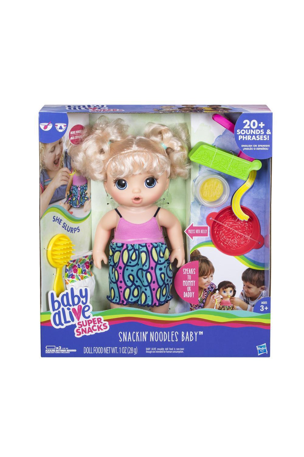 Hasbro Baby Alive Super Snacks Snackin Noodles Baby Doll Odel.lk