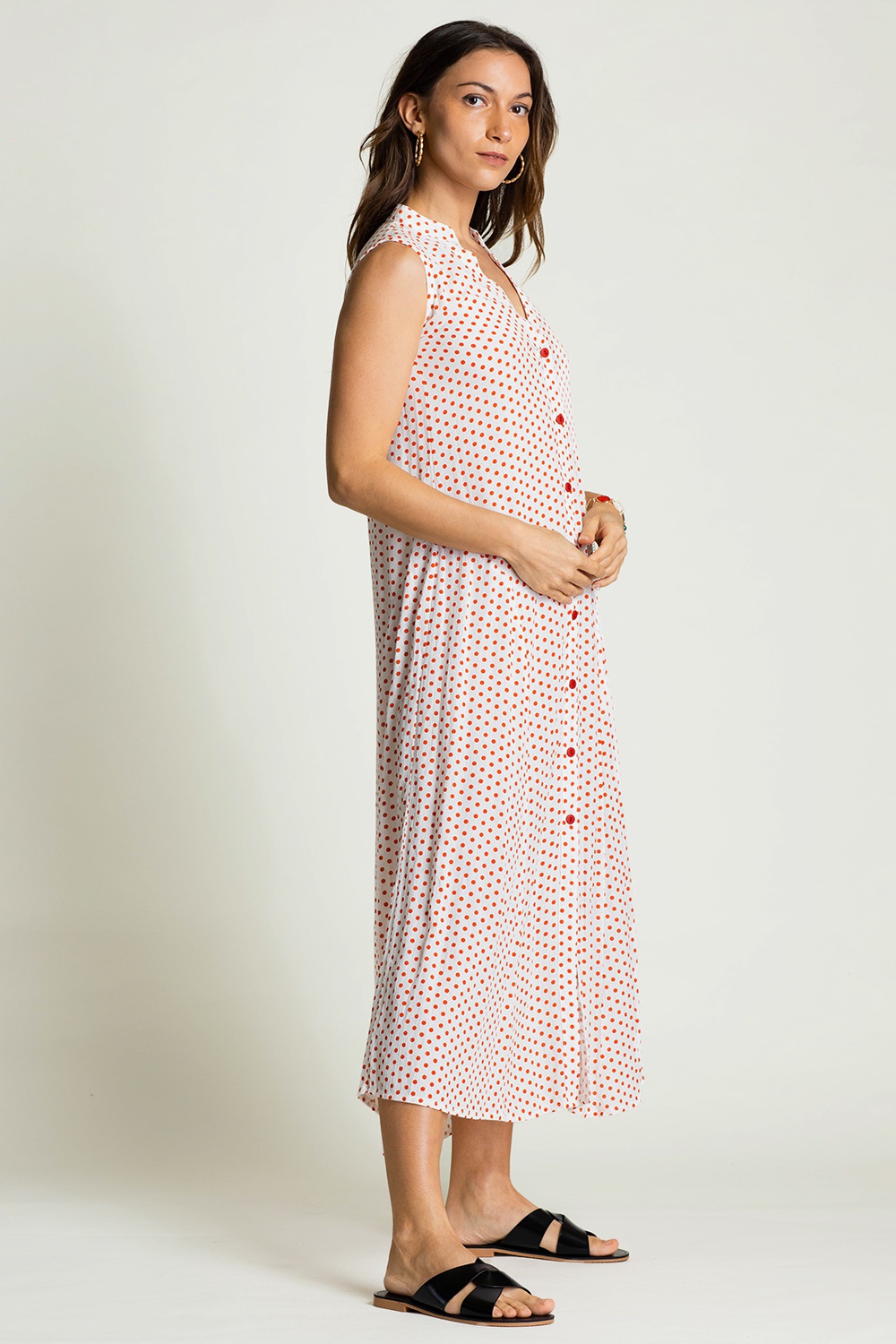 Cotton Collection Printed Maxi Dress By Coco
